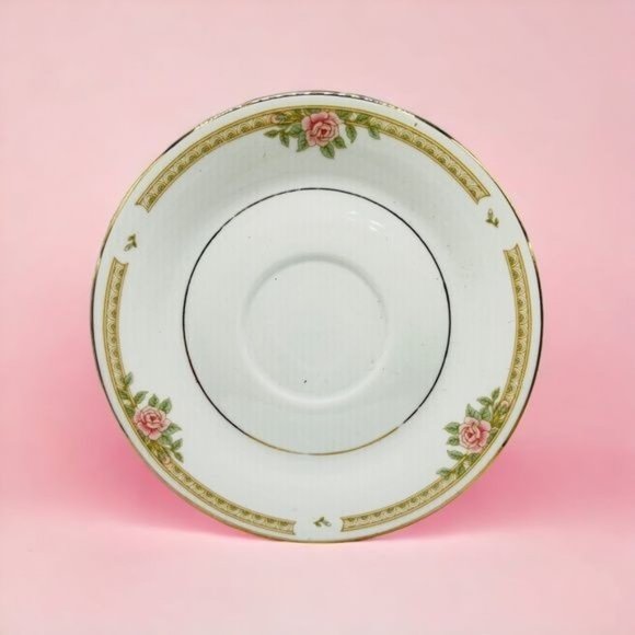 Artisan Antique Roses Broken Lynns China Necklace Hand Soldered Prenhite Stones - Picture 13 of 14